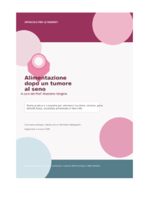 opuscolo Alimentazione dopo il tumore al seno